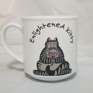 New Kliban Cat Enlightened Kitty White  BHG Coffee Mug 20oz.